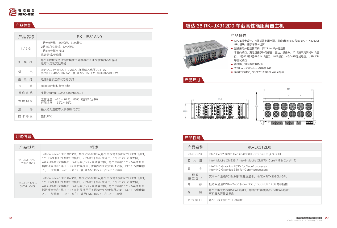 I36 RK-JX312D0 Vehicle High-performance Server Host
