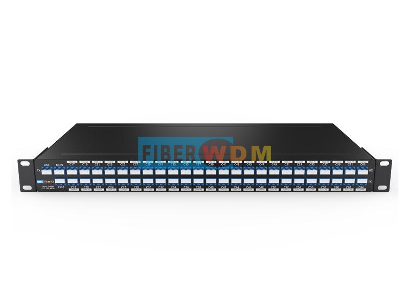 100Hz 48CH Dual-Fiber Bidirectional C17-C64 DWDM WDM Mux/Demux