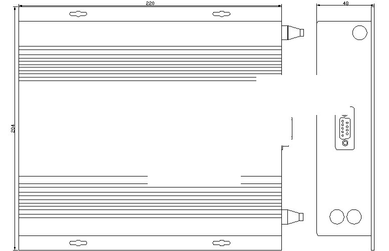 1X8 400-2500nm 600um Mechanical Optical Switch 0.5m fiber, SMA905 connectors