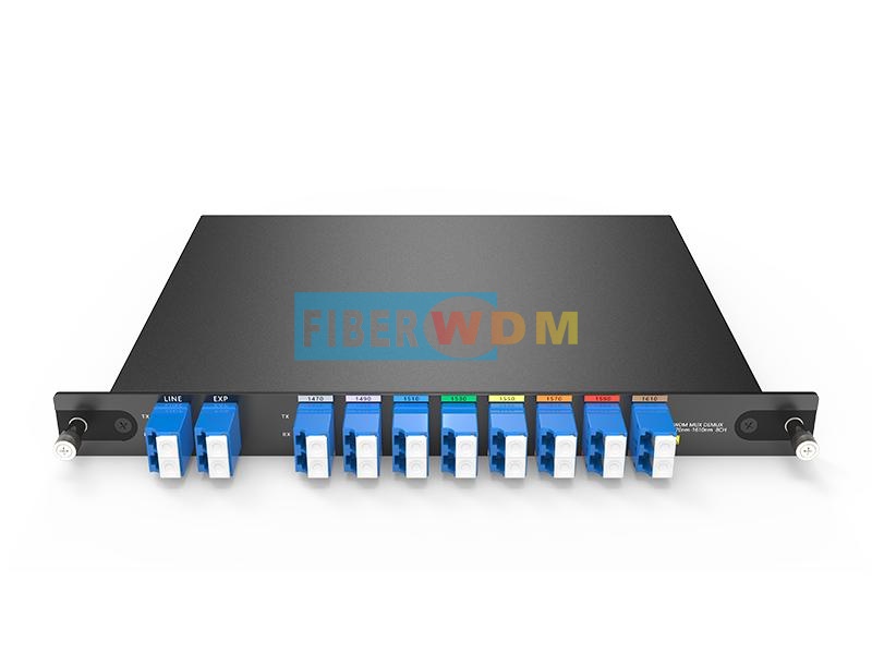 8CH Dual-Fiber Bidirectional 1470-1610nm CWDM WDM Mux/Demux LGX Box Module