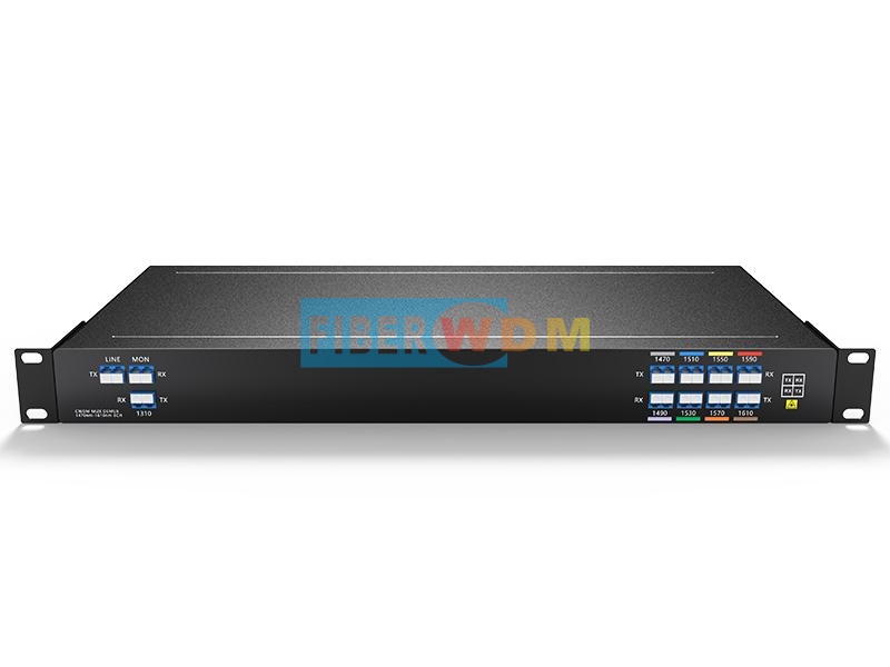 8CH Dual-Fiber Bidirectional 1470nm~1610nm CWDM With1310nmandMonitor Port WDM Mux/Demux