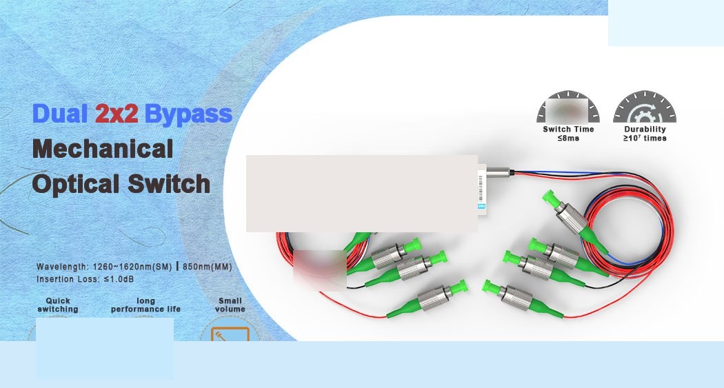 Dual 2x2 Bypass Mechanical Optical Switch