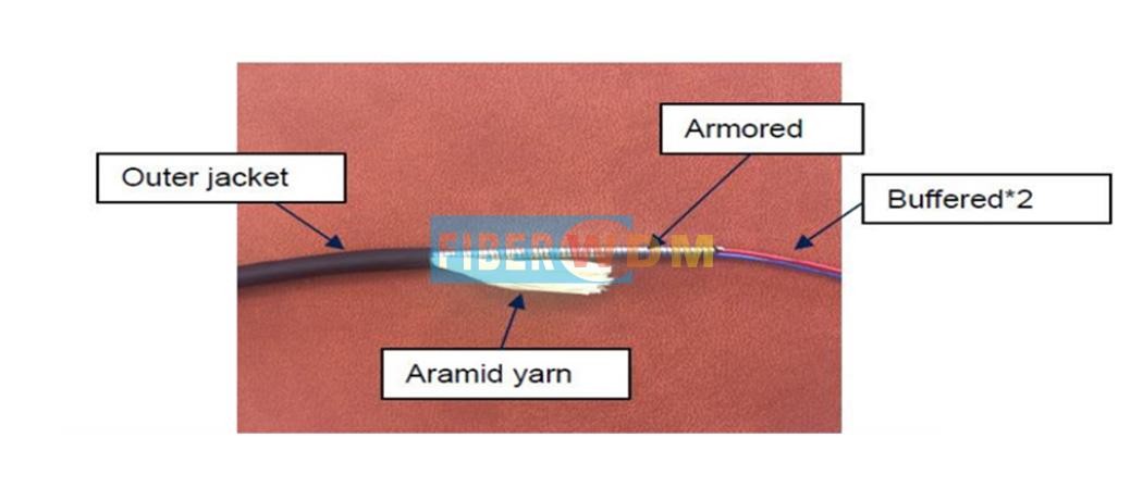 FTTA DLC-DLC-UPC SM 2C 5.0 Armored Cable