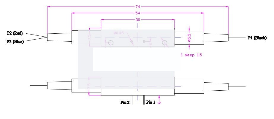 M1x2 Magnet Fiber Optical Switch