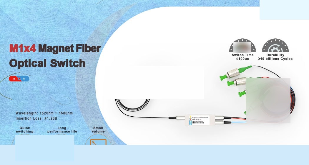 M1x4 Magnet Fiber Optical Switch