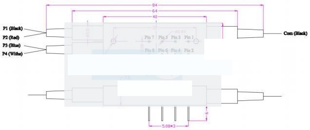 M1x4 Magnet Fiber Optical Switch