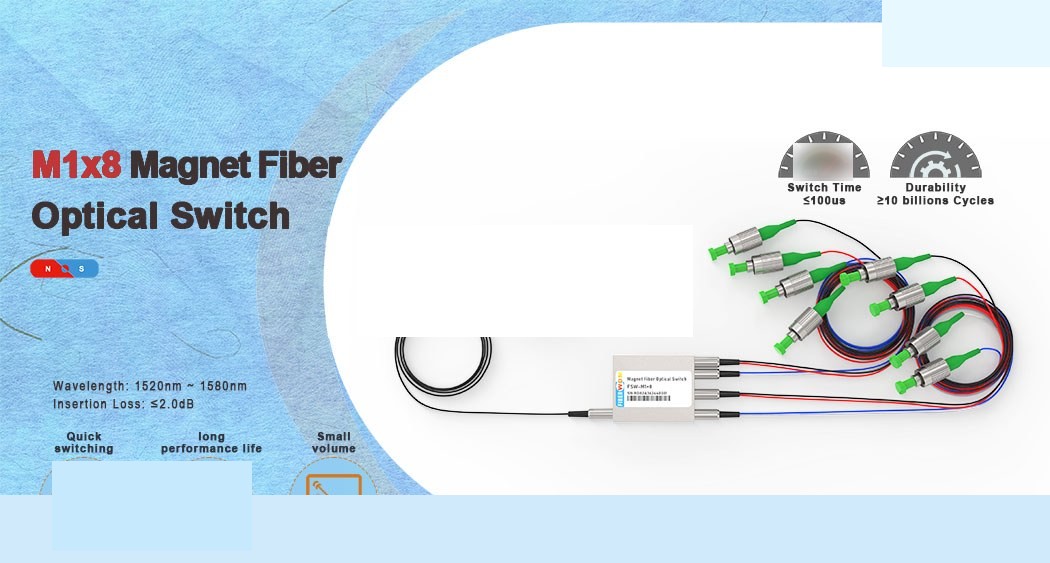 M1x8 Magnet Fiber Optical Switch