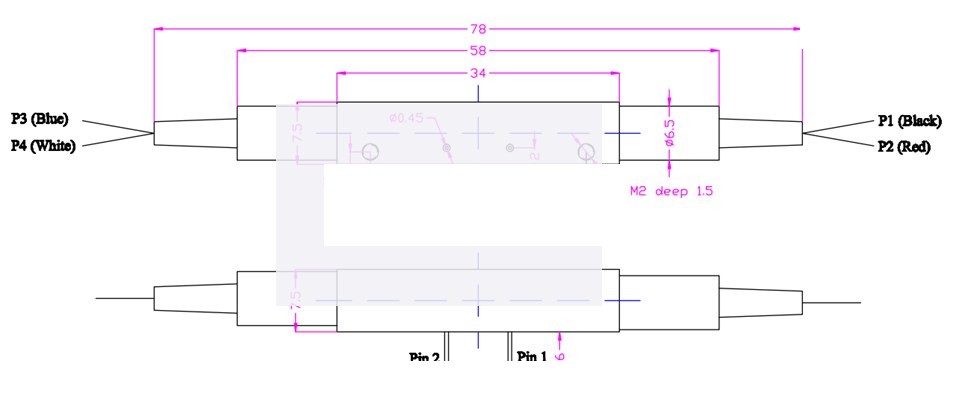 M2x2 Magnet Fiber Optical Switch