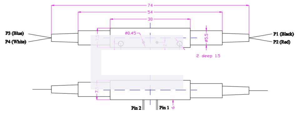M2x2B Magnet Fiber Optical Switch