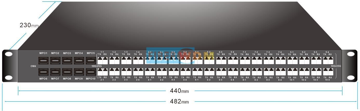 MPO-LC Adapter Device