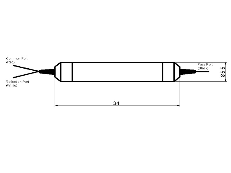 3 Port 50GHZ DWDM filter DWDM ITU Component