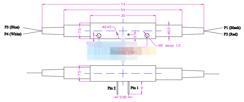M2x2B Magnet Fiber Optical Switch